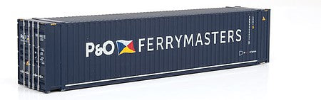 Walthers Scenemaster 8573 HO Scale 45' CIMC Container - Assembled -- P&O Ferrymaster (blue, white)