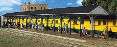 Walthers Cornerstone 3188 HO Scale Wood Station Shed & Platform -- Kit - 4 Sections Each: 5-5/8 x 2-3/8 x 2-3/8" 14 x 5.9 x 5.9cm