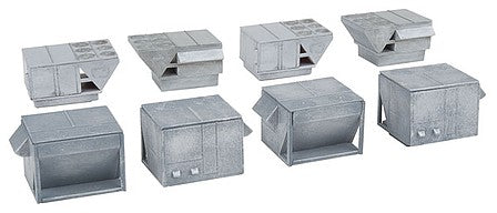 Walthers Cornerstone 3269 N Scale HVAC Units -- Kit - 4 each of 2 Styles of Rooftop Air Conditioners