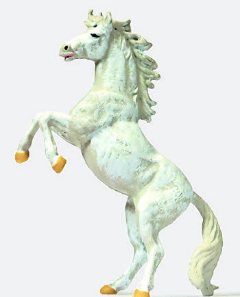 Preiser 29514 HO Scale Animal -- Rearing White Horse