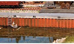 Walthers SceneMaster 949-4150 HO Harbor Wall Kit 2-Pack