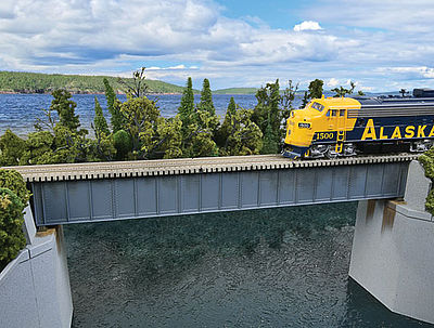 Walthers Cornerstone 933-4508 HO Scale 90' Single-Track Railroad Bridge -- Kit