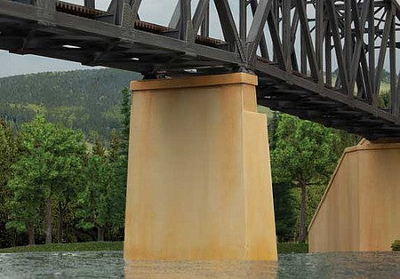 Walthers Cornerstone 933-3880 N Scale Bridge Piers -- Kit pkg(2)