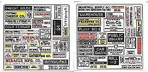 Blair Line 155 HO Scale Storefront & Advertising Signs Industrial