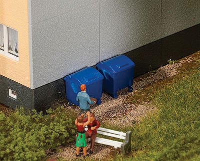 Walthers SceneMaster 949-4126 HO Modern Trash Containers pkg(2)