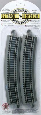 Bachmann 44503 HO Scale E-Z Track Curved Track Nickel Silver Gray