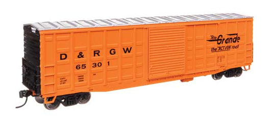 Walthers Mainline 910-46710 HO Scale 50' Waffle Boxcar RTR DRGW #65301