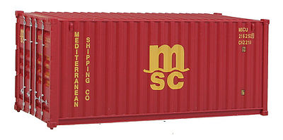 Walthers SceneMaster 949-8059 HO Scale 20' Container Mediterranean Shipping Co