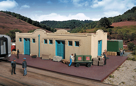Walthers Cornerstone 933-2921 HO Scale Mission-Style Freight House -- Kit