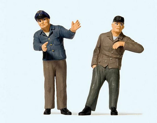 Preiser 63102 1/32 Scale Railroad Engineer & Fireman in Cab -- Set #1