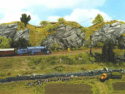 Noch 58490 HO Scale Foam Rock Formations -- Limestone Rock Wall