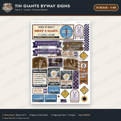 Alpine Railworks 30993O O Scale Roadside Signs - Scrap Metal Giants