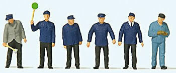 Preiser 14118 HO Scale Railway Personnel -- Era III pkg(6)