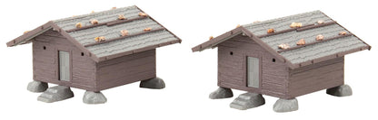 Faller 130636 HO Scale Hay Barns 2-Pack Model Kit
