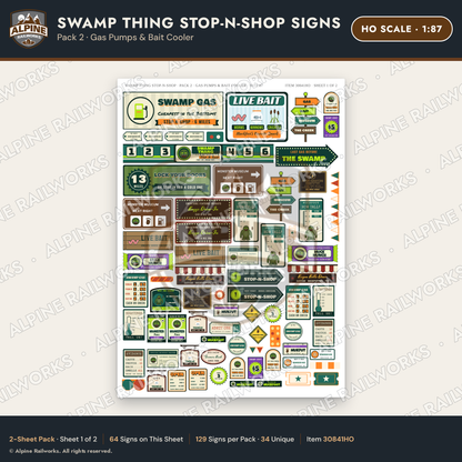 Alpine Railworks 30841HO HO Scale Roadside Signs - Swamp Monster Store