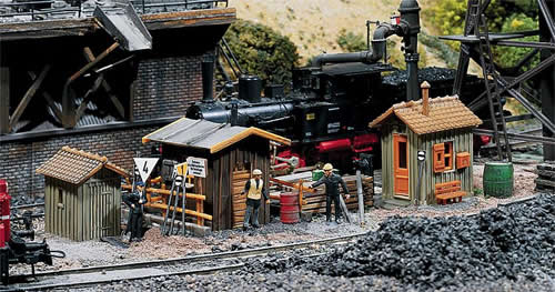 Faller 120140 HO Scale Three Trackside Shanties - Kit