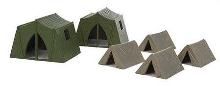 Walthers SceneMaster 949-4165 HO Scale Camping Tents -- 4 Small, 2 Large