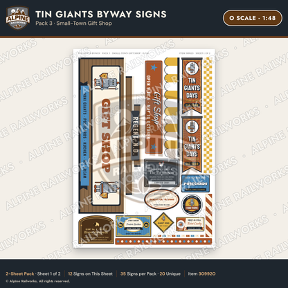 Alpine Railworks 30992O O Scale Roadside Signs - Scrap Metal Giants