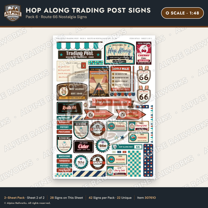 Alpine Railworks 30761O O Scale Roadside Signs - Trading Post