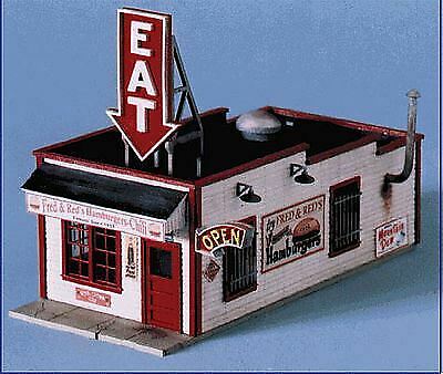 Blair Line 290 O Scale Fred & Red's Hamburgers Kit - 3-1/2 x 7-1/2"