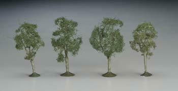 Bachmann 32111 N Scale SceneScapes Maple Trees 2-1/2 to 2-3/4" pk4