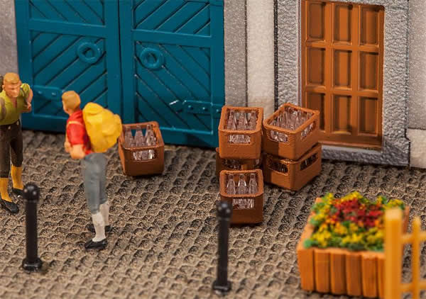 Faller 180953 HO Scale Mineral Water Cases w/Bottles - Kit