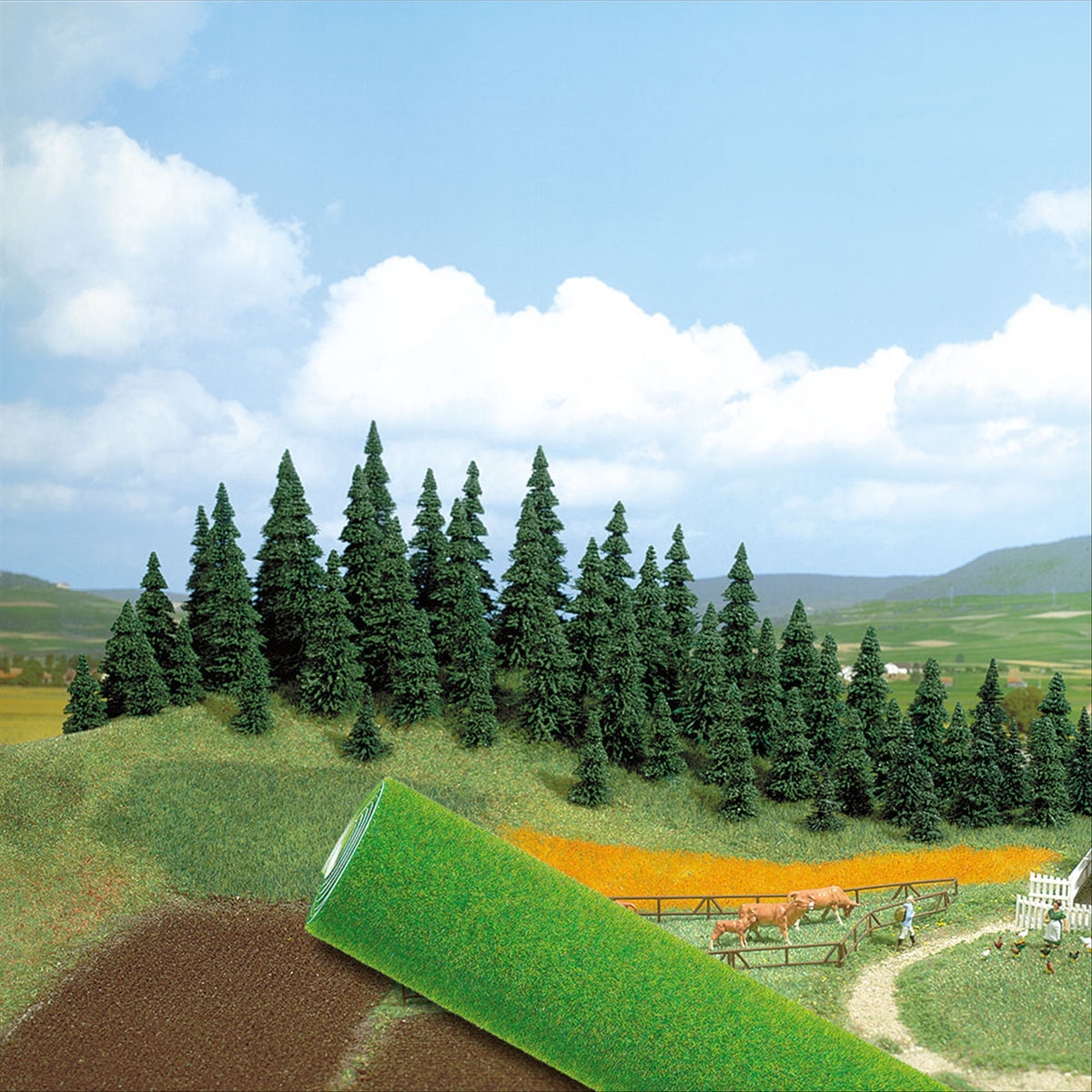 Busch 7270 All Scale Large Grass Mat, Dark Green