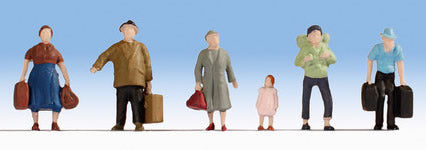 Noch 38115 N Scale Economy Standing Passengers -- pkg(6)
