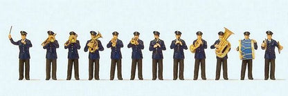 Preiser 10600 HO Scale Working People -- German Band pkg(12)