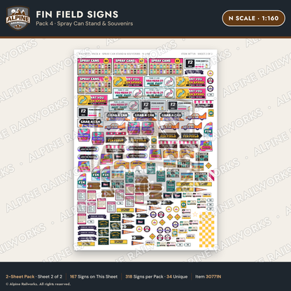 Alpine Railworks 30771N N Scale Roadside Signs - Buried Car Art