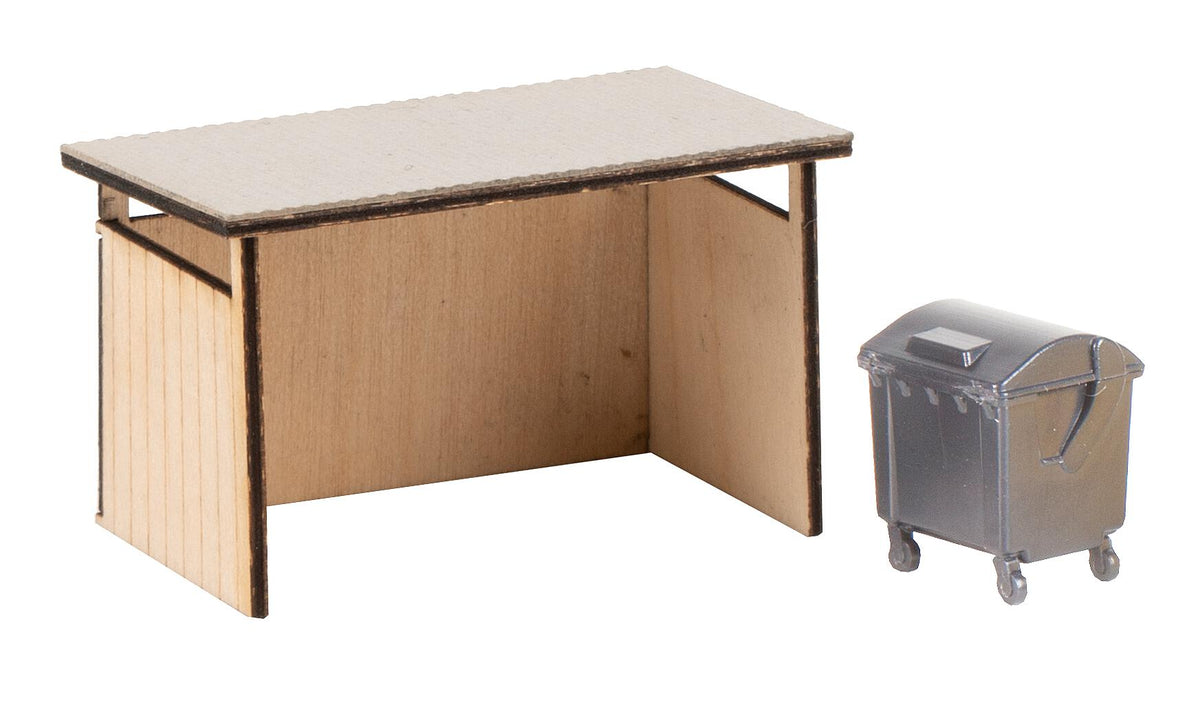 Faller 180300 HO Scale Dustbin Shed Laser-Cut Kit