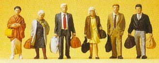 Preiser 10413 HO Scale Passengers -- Foreign Travelers