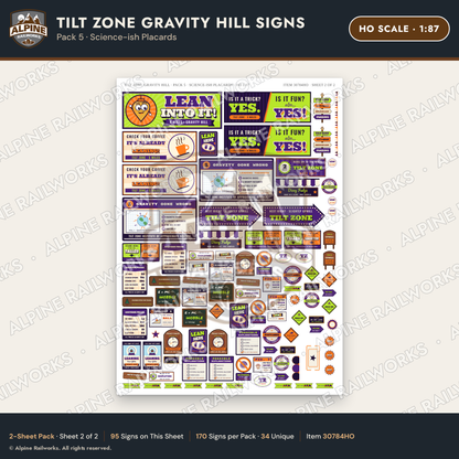 Alpine Railworks 30784HO HO Scale Roadside Signs - Mystery Spot