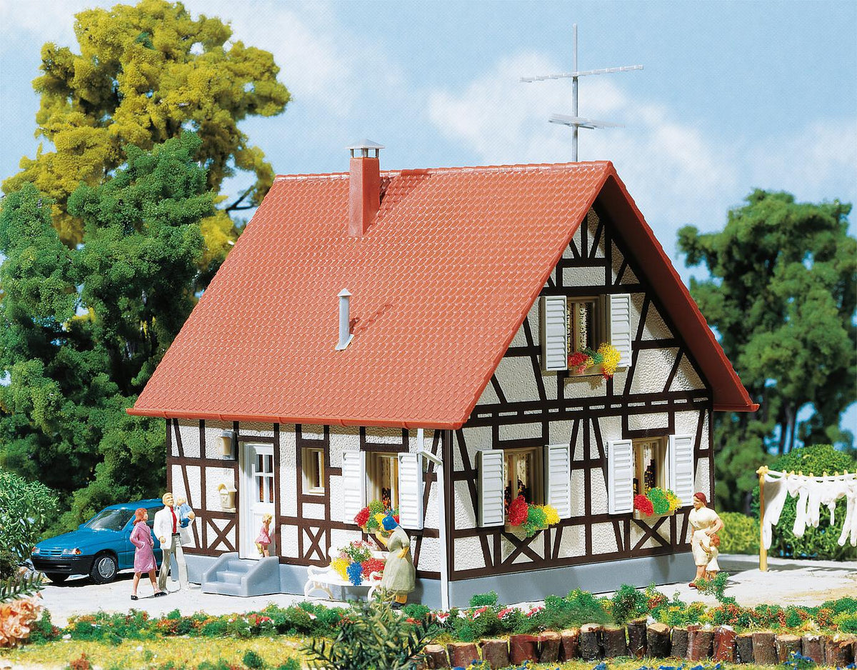 Faller 130222 HO Scale Family Home with Timber Framing Kit