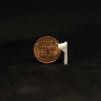 All Scale Miniatures 870774 HO Scale Roadside Mailbox on Post -- pkg(5)