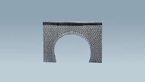 Faller 170881 HO Scale Tunnel Portal Double Track -- Natural Cut Stone Ashlars