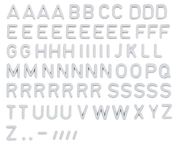 Faller 180965 A Scale Plastic Alphabet Lettering