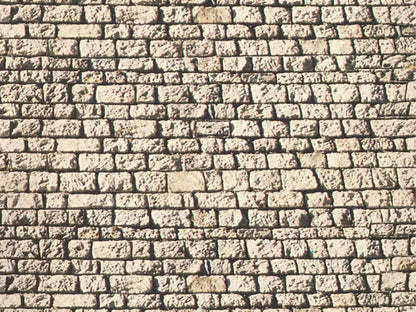 Noch 57740 All Scale Building Material Cardboard Sheet -- Ashlar Stone