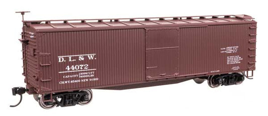 Walthers Mainline 910-40177 HO Scale 40' Wood Boxcar RTR DL&W #44072