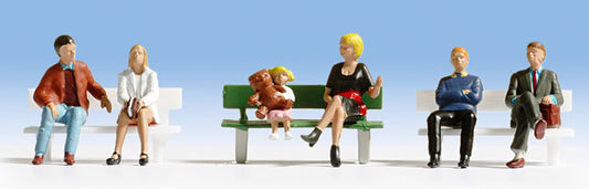 Noch 36530 N Scale Seated People -- Set #1 pkg(6)