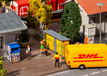 Faller 180281 HO Scale 2 DHL Parcel Packstations Model Kit