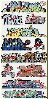 Blair Line 1259 N Scale Mega Set Modern "Tagger" Graffiti Decals #10