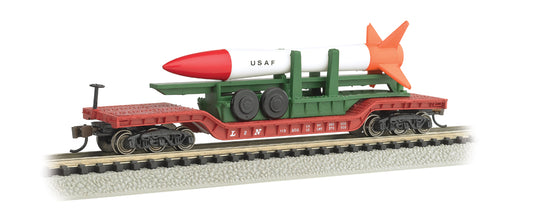 Bachmann 71391 N Scale 52ft Depressed-Center Flatcar USAF Missile