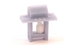 All Scale Miniatures 1601864 N Grill with Lid and Propane Tank