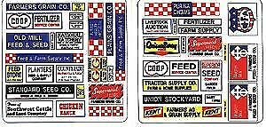 Blair Line 157 HO Scale Storefront & Advertising Signs Feed & Seed