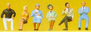 Preiser 68209 1/50 Scale Figures -- Seated Passengers pkg(6)