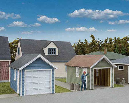 Walthers Cornerstone 933-3796 HO Scale Single-Car Garage pkg(2) -- Kit