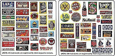 Blair Line 039 N Scale Storefront & Advertising Signs Porcelain