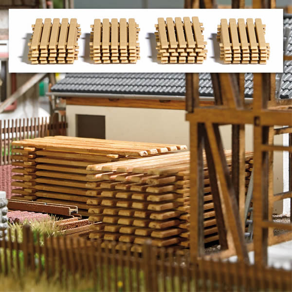 Busch 7760 HO Scale Board Stacks - Kit -- pkg(20)