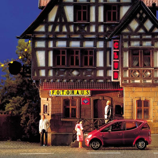 Busch 5400 A Scale Luminous Advertising Sign Kit -- Includes 8 LEDs & Lettering